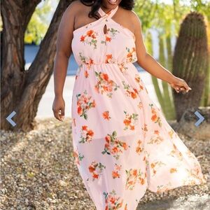 Spring plus size dress dress